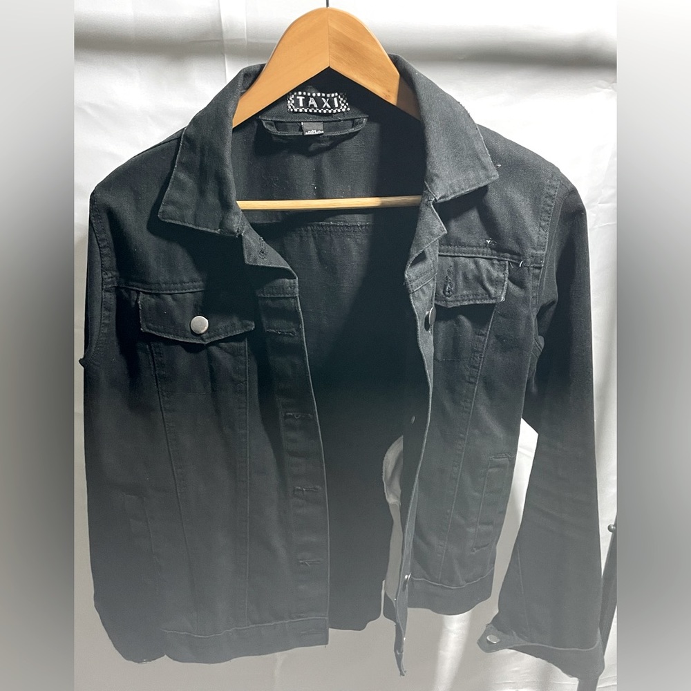 Gently Used Taxi Black Jean Jacket